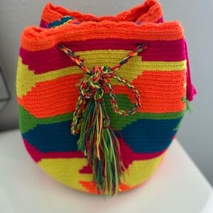 Colorful handmade crossbody bag